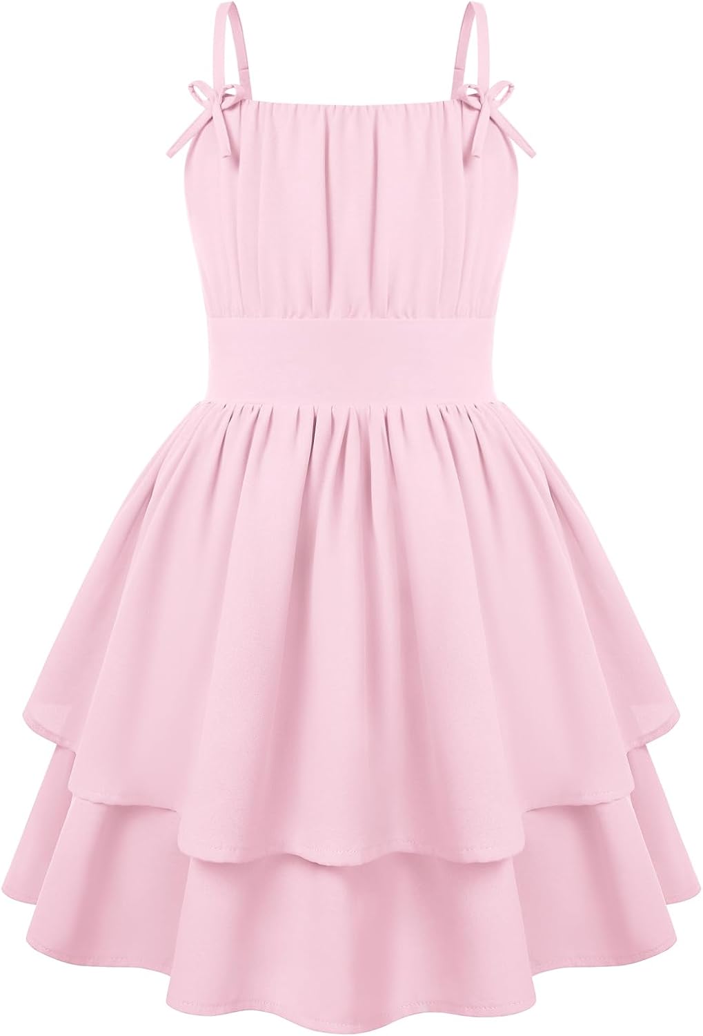 Girls Summer Spaghetti Strap Dress Teen Easter Formal Dance Cami Sundress Smocked Back Dresses 7 14 Years