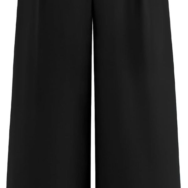 Women Wide Leg Dress Pants 2026 High Waisted Button Pleated Business Casual Trousers Office Work Palazzo Pants