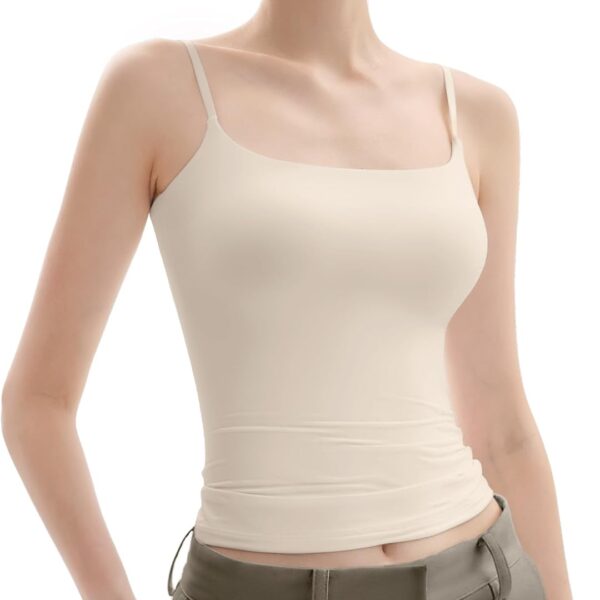 Women's Square Neck Tank Top Adjustable Spaghetti Straps Sleeveless Basic Tops Sharp Collection
