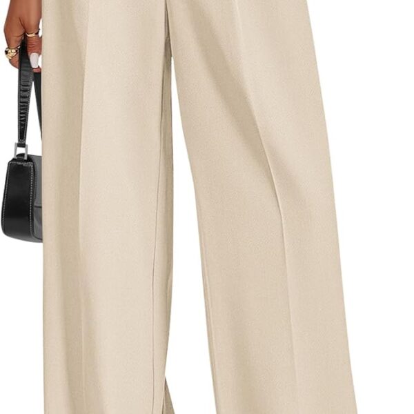 Womens Wide Leg Dress Pants 2026 Business Casual Flowy Work Palazzo Pants High Waisted Slacks Trousers