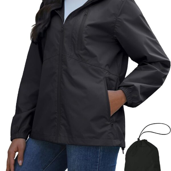 Lightweight Rain Jacket Women Packable Wind Breaker Light Rain Jacket Women Waterproof Travel Raincoat S XXL