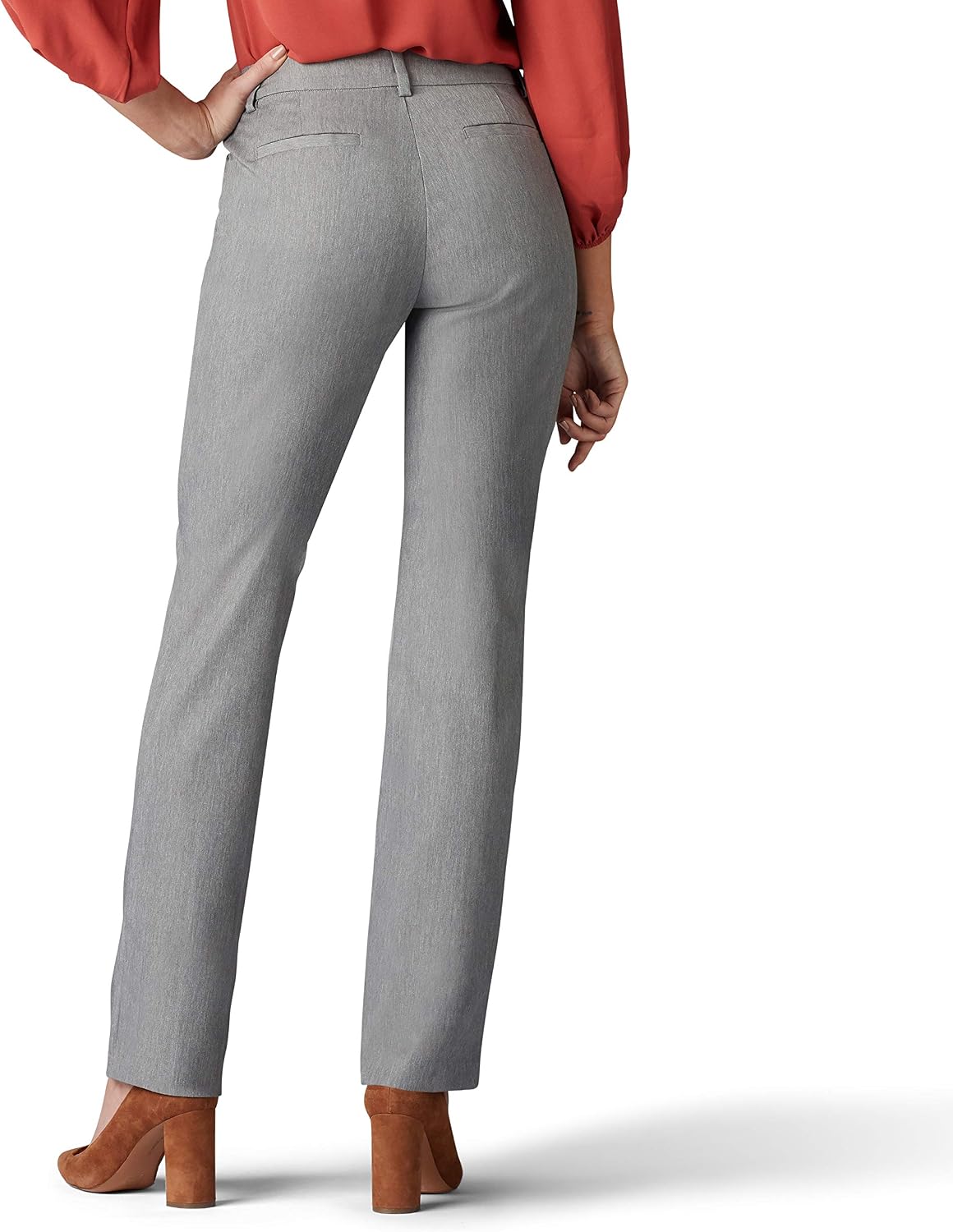 Women's Wrinkle Free Relaxed Fit Straight Leg Pant Image 2